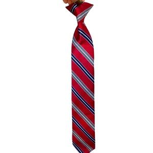 Youth Boys Clip on Tie Red